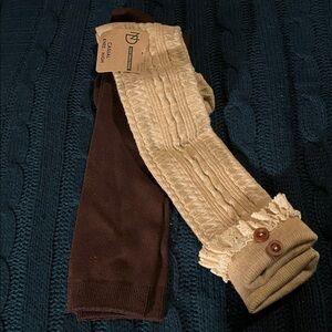 Knee High Boot Socks.  2 pair.  NEW with tags